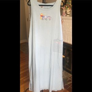 Disney denim sleeveless maxi dress w/tie in back